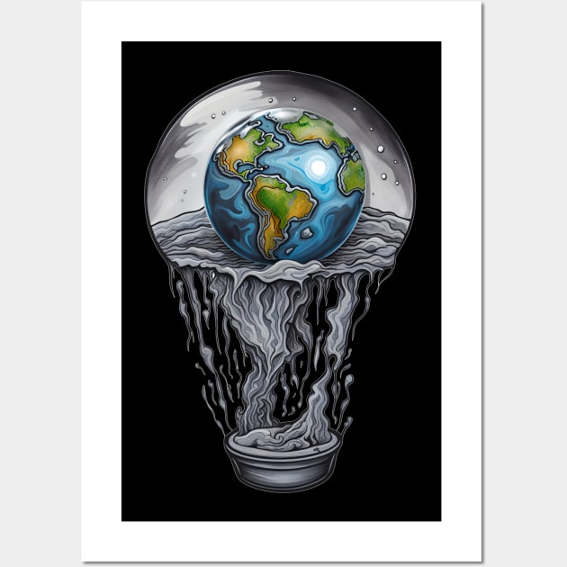 Unsere Erde in einer Seifenblase Wall Art by shirtsandmore4you